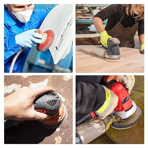 100 Pcs 5 inch Wet Dry Sanding Discs Grit 800 Hook and Loop 8 Hole Silicon Carbide Orbital Sander Sandpaper