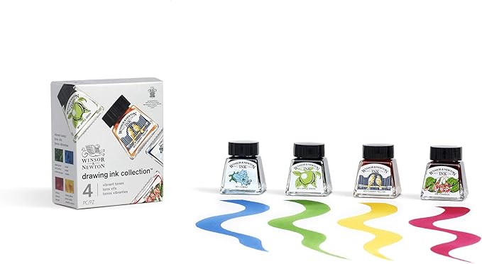 Winsor & Newton Drawing Ink, 14ml Bottle, Silver