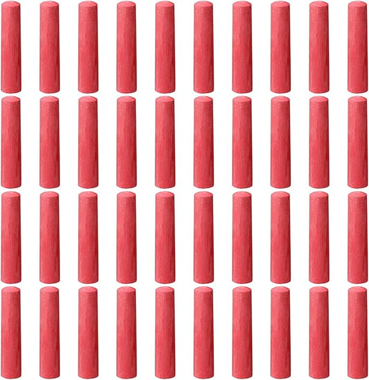 40 Pcs Sidewalk Chalks for Kids Non Toxic Jumbo Chalk for Party Gift Outdoor Art Classroom Play Painting (Red)