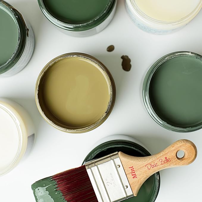 Dixie Belle Paint Company Chalk Finish Furniture Paint - English Ivy (4oz) - Matte Muted Green Chic Chalk Mineral DIY Furniture Paint