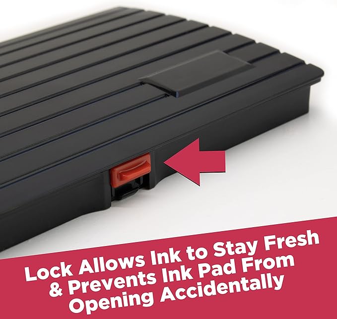 Large Premium Brown Ink Stamp Pad - 5" by 7" - Quality Felt Pad