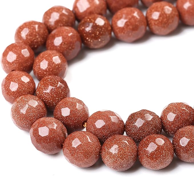 45pcs 8mm Natural Gold Sandstone Beads Faceted Stone Energy Healing Beads for Jewelry MakingDIY Bracelet Necklace Accessories 15" (8mm, Faceted Gold Sandstone)