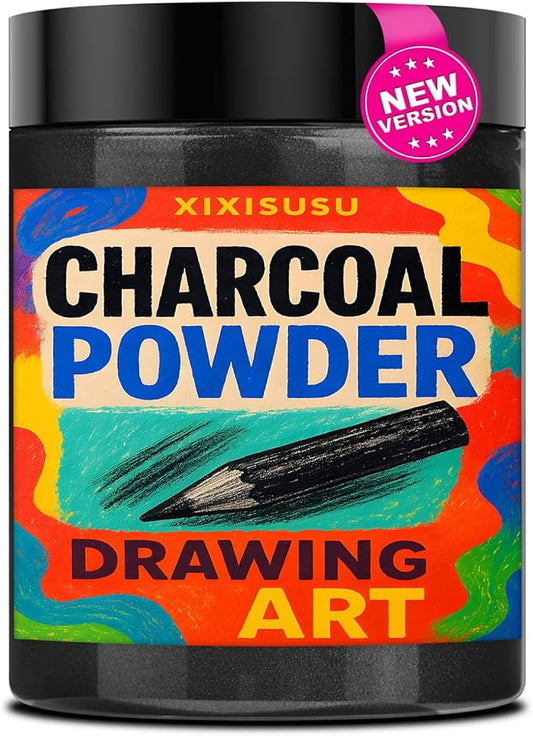 Charcoal Powder for Drawing & Art - Ideal for Sketching, Shading & Blending - Professional Artist Grade (4 Ounces)
