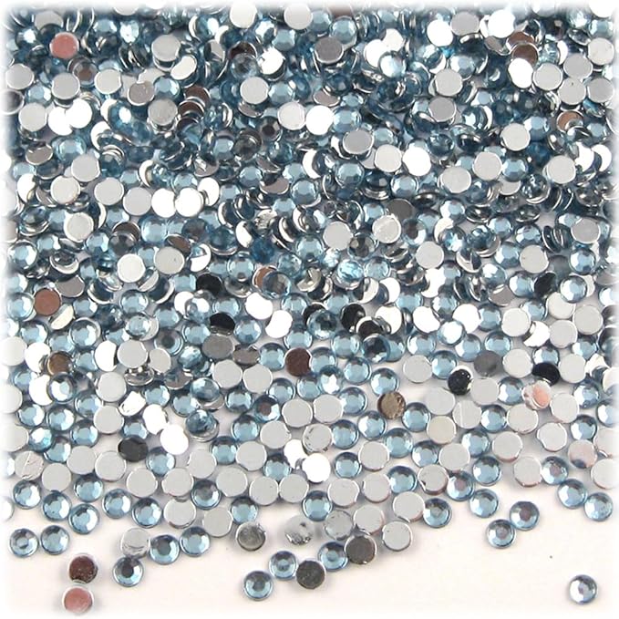 The Crafts Outlet 1,440pc Rhinestones Round 3mm (10ss) Flatback Orange