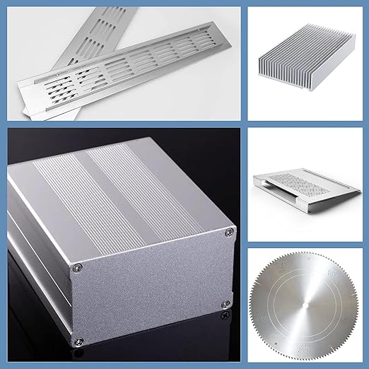 6061 Aluminum Sheet Plate, 8" x 16" x 1/4" Thickness Heavy Duty Aluminum Sheets Plates with Protective Film, Rectangle Aluminum Plate Solid Metal Sheet Plate for DIY Projects Base Plate