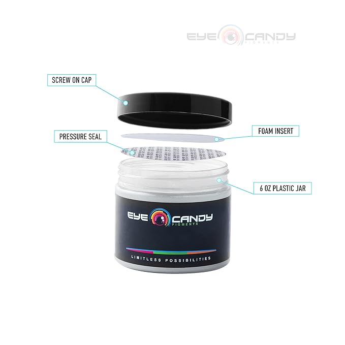 Eye Candy Pigments Premium Ghost Mica Powder - Glimmer Ghost Blue (50gr) - for Epoxy, Resin, Soap, Paint, Woodworking, Acrylic Pouring, Bath Bombs, Fishing Lures - DIY Arts and Crafts Additive