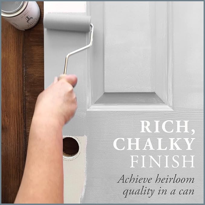 AMY HOWARD AT HOME Chalk-Based One Step Paint for Furniture, Cabinetry, Decor, Finish, and More | No Stripping, Sanding, or Priming | Ultra-Light Base | 16 Ounce | Luxe Gray
