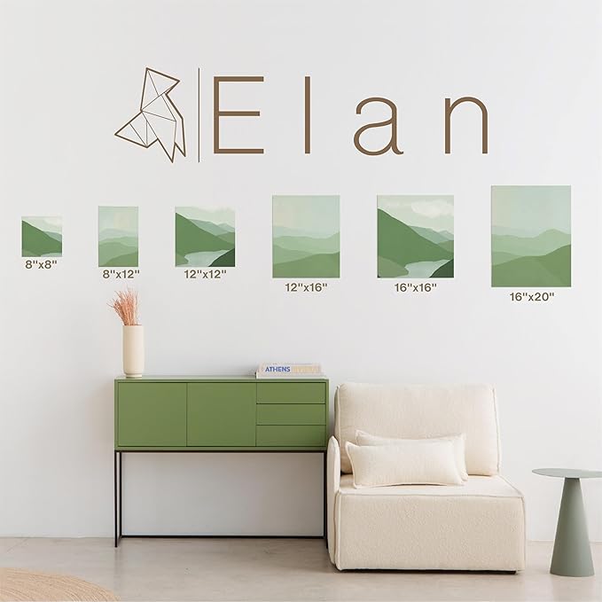 Elan Stretched Canvases 8x10 Inch, 6-Pack Blank Canvases for Painting 8 oz, Triple Primed Stretched Canvas for Painting, 8x10 Canvas Bulk