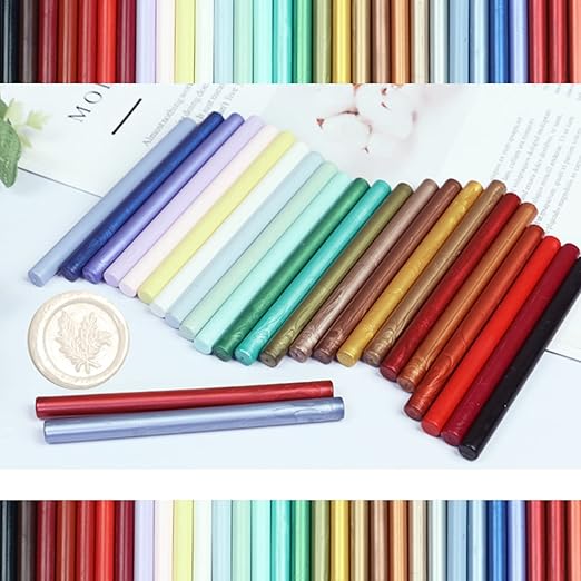 Red Wax Sealing Sticks, ONWINPOR 10pcs Glue Gun Wax Seal Sticks for Wax Seal Stamp, Letter Sealing Wedding Invitations, Cards Envelopes (Red)