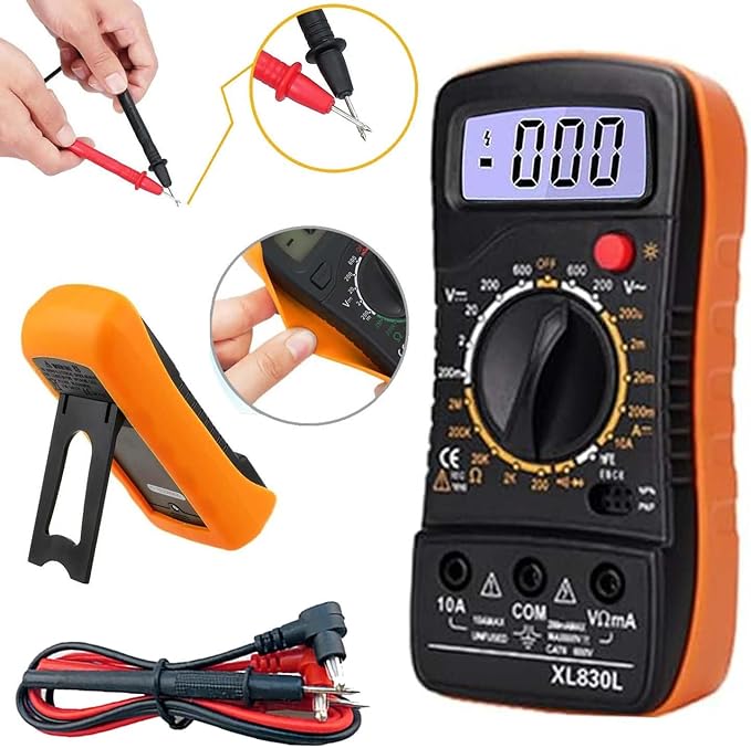 Electric Sodering Iron Kit set 110V 60W Adjustable Temperature Soldering Iron Digital Multimeter 5pcs Soldering Tips Solder Wire Stand, Desoldering Pump Tweezers Welding Tool Screwdriver wire stripper