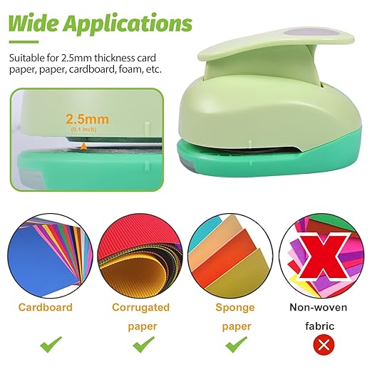 UCEC Craft Hole Punch, 9 Pcs 5/8 Inch Paper Punches for Crafting Hole Punch Shapes Hole Puncher for Crafts, Different Shape Crafting Designs for Crafting & DIY Projects