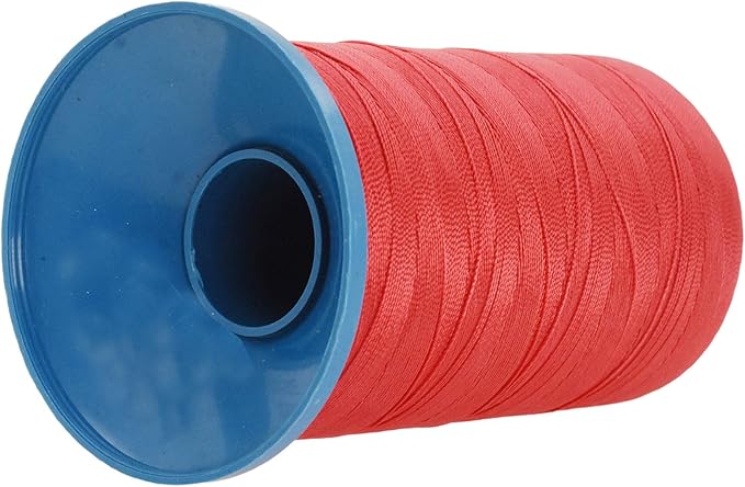 Mandala Crafts Bonded Nylon Thread Red Heavy Duty Sewing Threads - 1250 YDs Size 138 420D T135 Tex 135 Thread for Leather Jeans Weaving Outdoor Marine Upholstery Threads