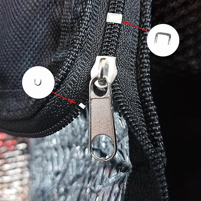 175 Pcs Zipper Repair Kit Sewing Change Zipper Needle-Nose Pliers Silver Black Zipper Clothing Jacket Purse Luggage Backpack Tent Sleeping Bag
