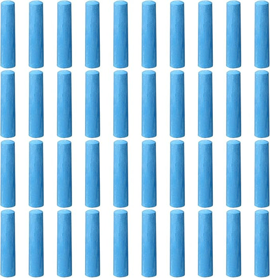 40 Pcs Sidewalk Chalks for Kids Non Toxic Jumbo Chalk for Party Gift Outdoor Art Classroom Play Painting (Blue)