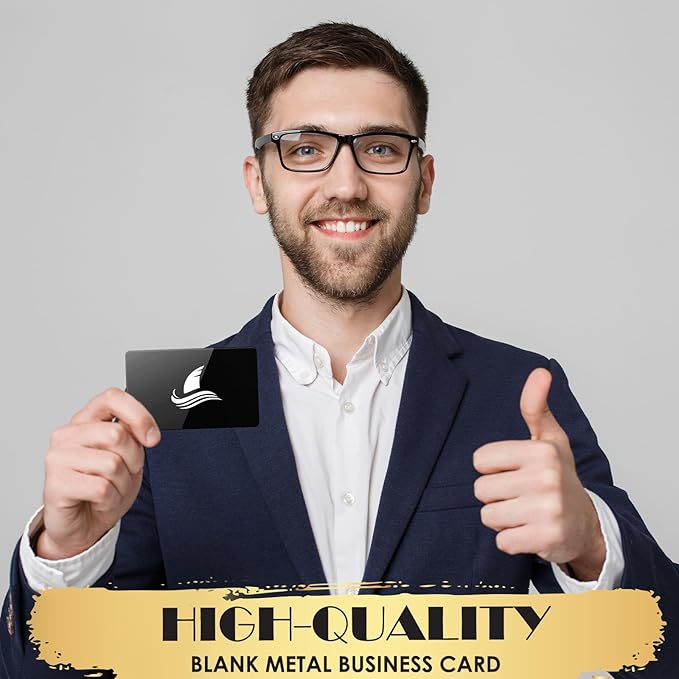 weparmeety 100 Pcs Metal Engraving Blanks Colorful Aluminum Sheet Laser Engraving Business Card Multipurpose DIY Gift Cards 86 x 54 x 0.21 mm（5 Colors)