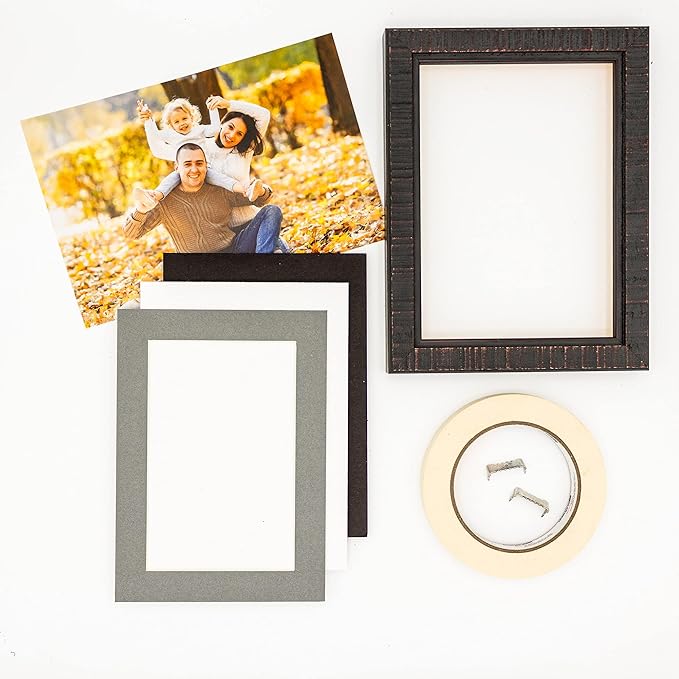 11x14 Mat for 8.5x11 Photo - Precut Mid Grey Picture Matboard for Frames 11 x 14 Inches - Bevel Cut Matte to Display Art 8.5 x 11 Inches - Acid Free Pack of 100 MATS with Backing Boards & Clear Bags