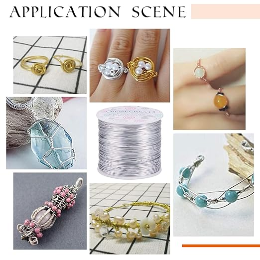 BENECREAT 20 Gauge 770FT Aluminum Wire Anodized Jewelry Craft Making Beading Floral Colored Aluminum Craft Wire for Gem Wrapping, Model Jewelry Making- Gold