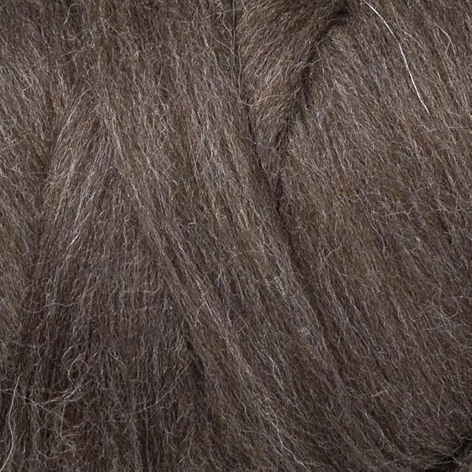Natural Wool Bulk roving, 1 lb. Best Wool for Spinning, arm Knitting, Felting, Chunky Blankets and Tapestry. Natural Colors, un-Dyed. (Mocha, 1 lb)