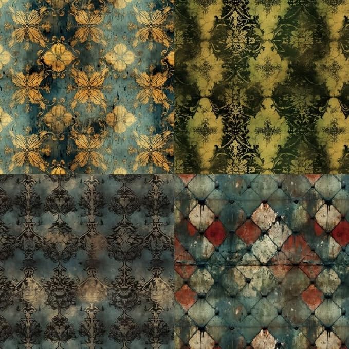 Vintage Window Scrapbook Paper Pad Color Boho Patterned Paper 6×6,24 Sheets Single-Sided Scrapbooking CardStock Papers Pad for Holiday Cardmaking DIY Origami Journaling.