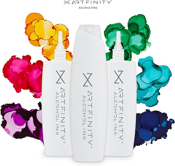 Alcohol Inks 3 Pack - Vibrant, Professional, Dye-Based Alcohol Inks for Artfinity Alcohol Markers, Artists, Drawing, & More! - Indigo Blue B7-8
