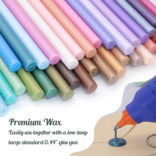 Purple Sealing Wax Sticks, WASOHLING 20Pcs Glue Gun Wax Seal Sticks for Wax Seal Stamp, Purple Wax Seals for Wedding Invitation Christmas Envelope Letter Seals, Craft Adhesive (Mini Size)