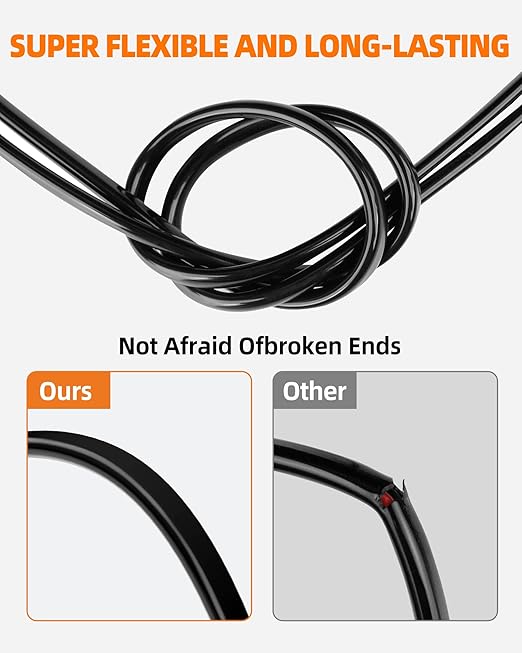 10 Gauge Wire, 10 AWG 2 Conductor Electrical Wire, Flexible/Oxygen-Free Tinned Copper/Stranded PVC 10/2 Cord for Automotive, Marine, LED Strips, Solar, RV, Lighting (50FT)