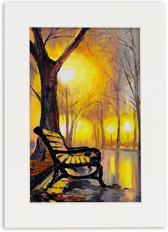 6x8 Mat for 8x10 Frame - Precut Mat Board Acid-Free Show Kit with Backing Board, and Clear Bags Textured White 6x8 Photo Matte Made to Fit a 8x10 Picture Frame Matboard for Framing, Pack of 1 Mat