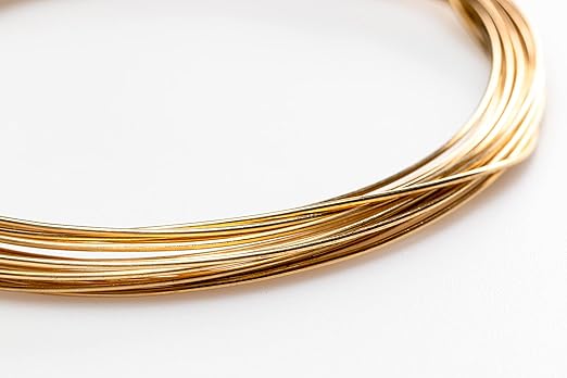 18 Gauge, Jeweler's Brass Wire, Red Brass, Round, Dead Soft, CDA #230 Alloy Jewelry Grade Made in USA - 5FT by CRAFT WIRE