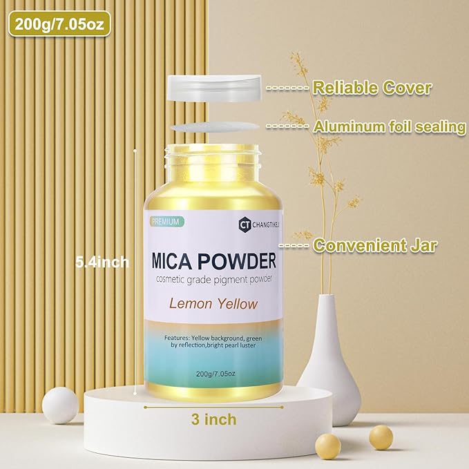 Mica Powder,7.05OZ（200g）,Magic Red Mica Powder Pigment for Epoxy Resin，Lip Gloss，Car Paint，Dye，Soap Making，Nail Polish,Epoxy Resin,Candle Making,Bath Bombs