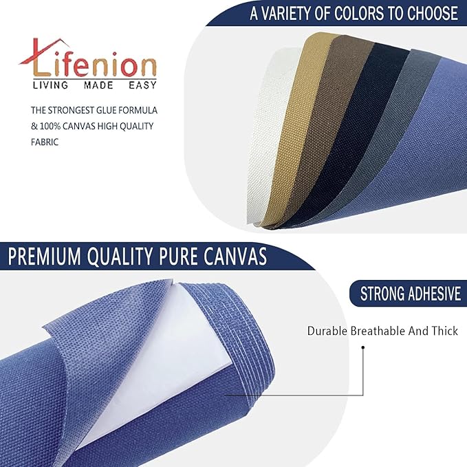Canvas Repair Patch, Strong Sticky Fabric Repair Tape, Self-Adhesive Fabric Patch for Sofas, Tote Bags, Clothing, Car Seats, Furniture (Beige, 3.5X79 Inch)