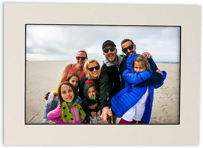 Pack of Ten Acid Free 8x10 Mats Bevel Cut for 5.5x8.5 Photos - White with Black Core Precut Matboards with Backing Boards and Self Seal Photo Mat Bags for Pictures, Photos, Framing - 4-ply Thickness
