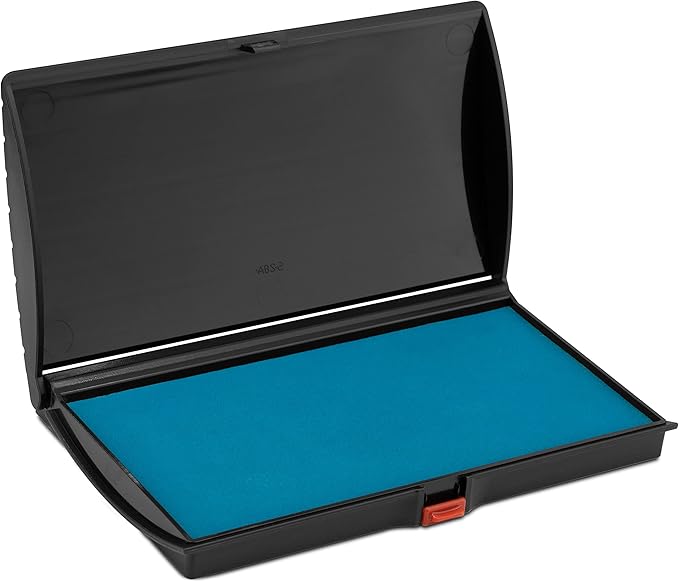 Large Premium Light Blue Ink Stamp Pad - 3" by 6" - Quality Felt Pad
