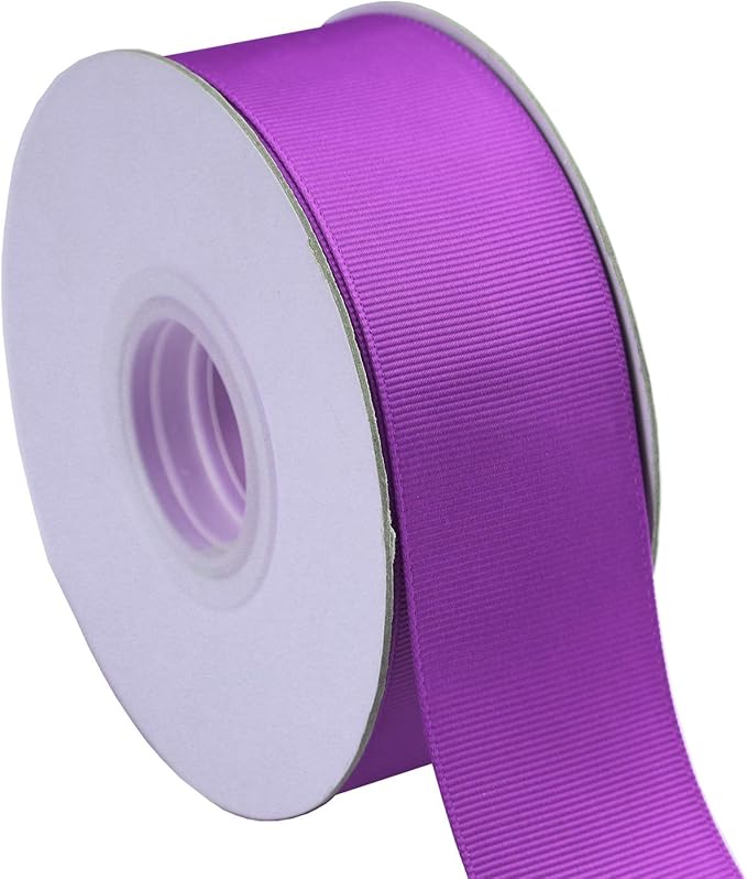 ITIsparkle 11/2" Inch Grosgrain Ribbon 25 Yards-Roll Set for Gift Wrapping Cake Decoration Party Favor Hair Braids Hair Bow Baby Shower Decoration Floral Arrangement Craft Supplies, Purple Ribbon