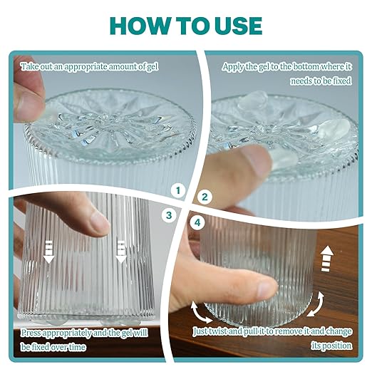 6.07 oz Clear Exhibit Gel for Museum - Safe & Reusable Exhibit Putty Gel for Glass, Antiques, Ceramic, Collectibles & Action Figures, Residue-Free, Removable Exhibit Wax to Protect Your Treasures