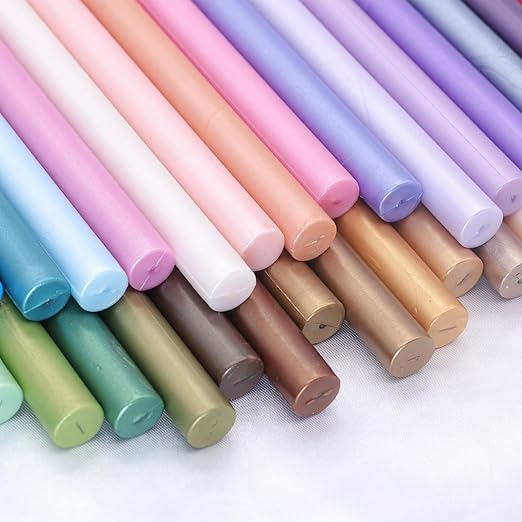 Light Purple Wax Seal Sticks, 30pcs Sealing Wax Sticks, HOSEALING Glue Gun Wax Seal Sticks for Wax Seal Stamp, Premium Sealing Wax for Wedding Invitations, Letter, Envelope (Mini Size)