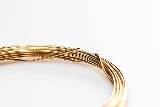 28 Gauge, Jeweler's Brass Wire, Red Brass, Round, Dead Soft, CDA #230 Alloy Jewelry Grade Made in USA - 5FT by CRAFT WIRE
