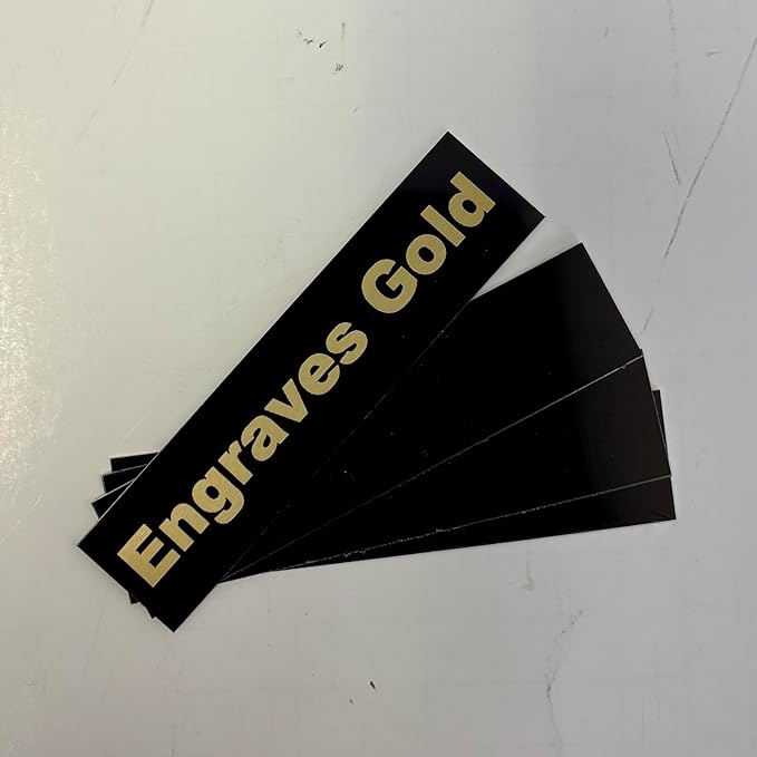 Blank Metal Plates for Laser Engraving - 4 Pack | Aluminum Sheets 0.020" Thick | CO2, Diode, Fiber Laser Compatible | Multiple Sizes & Colors (Black (engraves gold), 1.5x3 inch)