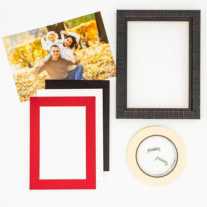 8x10 Mat Bevel Cut for 5.5x8.5 Photos - Acid Free Cardinal Red Precut Matboard - For Pictures, Photos, Framing - 4-ply Thickness