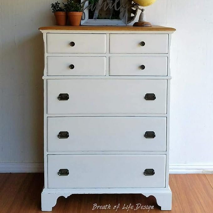 Dixie Belle Paint Company Chalk Finish Furniture Paint - Buttercream (16oz) - Matte Creamy White Chic Chalk Mineral DIY Furniture Paint
