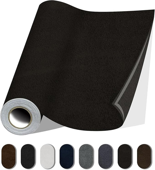 Fabric Repair Patches, 35X79 Inch Self-Adhesive Suede Patches Tape Durable, DIY Large Fabric Repair for Sofa, Couches, Furniture, Chair, Clothing （35X79 Inch, Coffee）