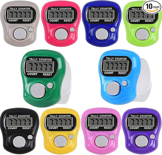 Tally Counter 10pc Electronic Finger Counter Digtal Clicker Counter 5 Digit LCD Counting for Knitting/Golf/Coaching/Goods Counting/Lap Etc