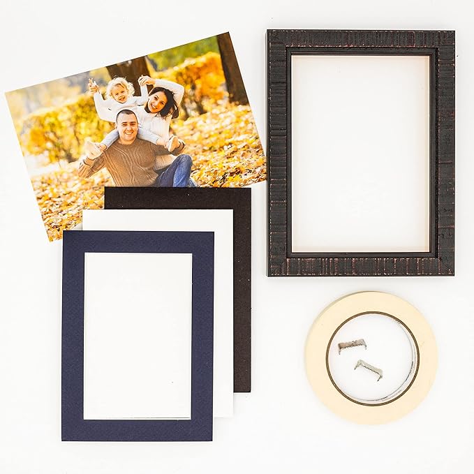 11x14 Mat for 8.5x11 Photo - Precut Navy Picture Matboard for Frames Measuring 11 x 14 Inches - Bevel Cut Matte to Display Art Measuring 8.5 x 11 Inches - Acid Free Pack of TEN MATS