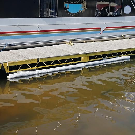 PIG Oil Boom - Oil-Only Absorbent Boom - 2 Pack - 5" x 20' Boom - Absorbs up to 12 gallons per Boom - BOM408