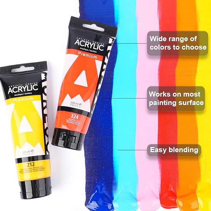 AUREUO Shimmering Silver Acrylic Paint, 4 Fl Oz / 120ml Single Tube, Rich Pigment Art Craft Paints for Canvas, Rocks, Wood, Ceramic, Fabric - Art Supplies for Beginners, Professionals, Artists