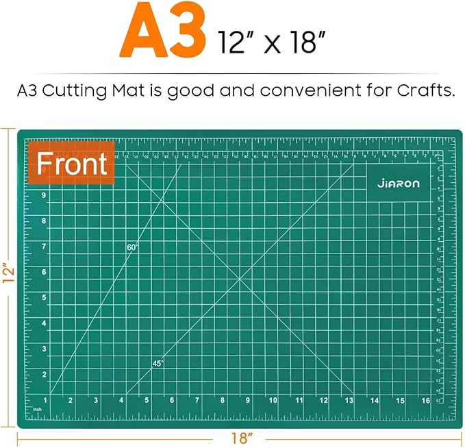 5 Pack Self Healing Sewing Mat, JIARON 12'' x 18'' Cutting Mats for Crafts, Double Sided 5 Layers Craft Cutting Mat for Sewing, Crafts, Scrapbooking Mat.