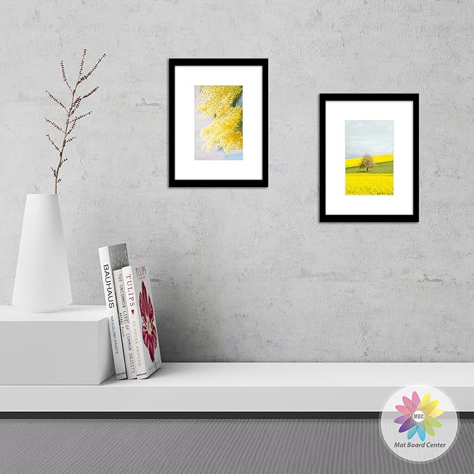 Mat Board Center, Pack of 10, 10x13 for 6x9 White Photo Picture Mats - Acid Free, 4-ply Thickness, White Core - for Pictures, Photos, Framing