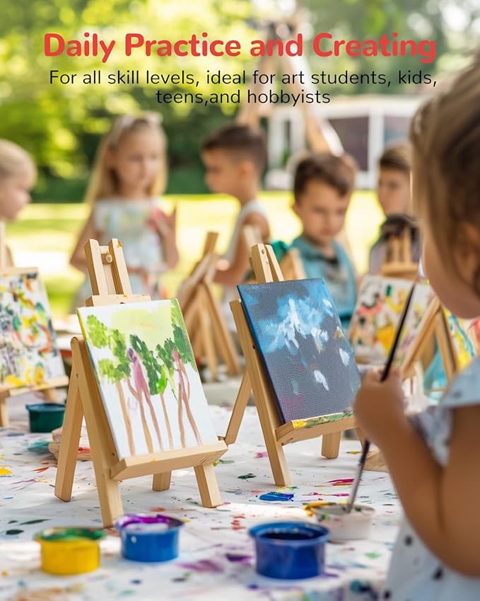 Small Painting Canvas Boards 60 Pack 5x7 Inch Kids Canvas Panels Blank White 100% Cotton for Acrylics Oil Watercolor Tempera Paints Art Class Supplies