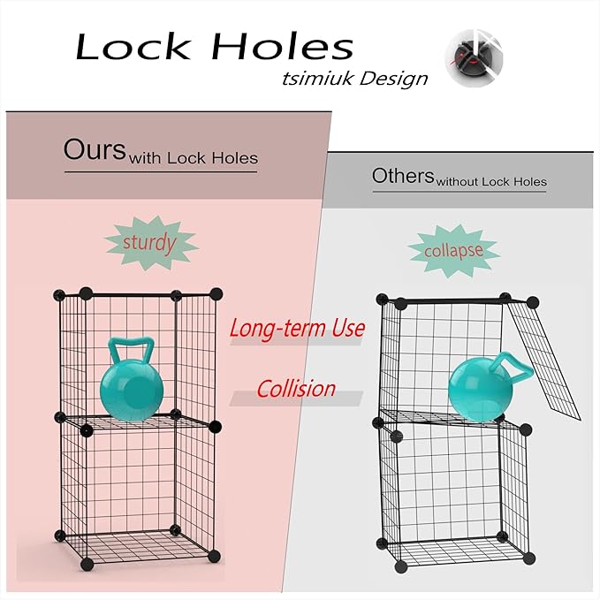35Pcs Cube Wire Connector replacement for Cube Storage Modular Closet Organizer and Metal Grid Shelving or Pet Animal Playpen (Black)