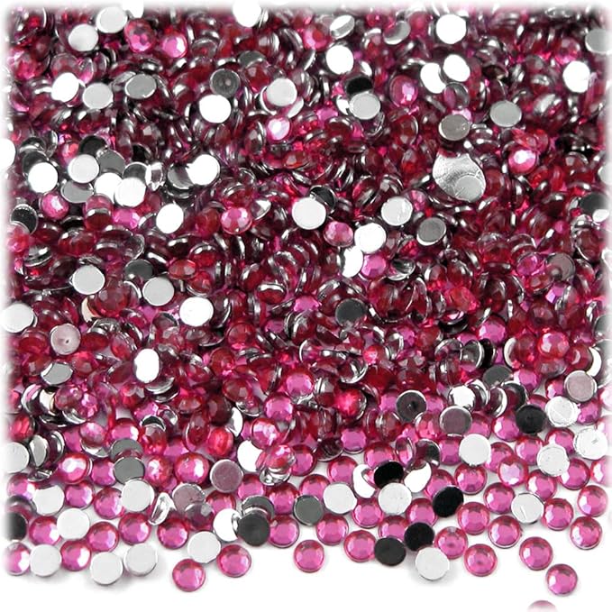 The Crafts Outlet 1,440pc Rhinestones Round 3mm (10ss) Flatback Orange