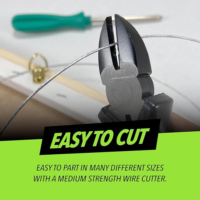 Picture Hanging Wire #3 30lbs 100-Feet, Flexible Steel Wire 18 Gauge for Hang Up Frame/Painting and Mirror